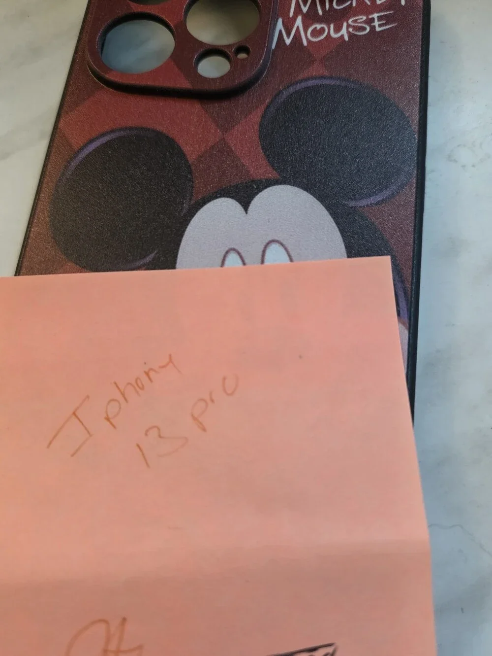 Disney Mickey Mouse Red Phone Case with Charm I-phone 13 Pro